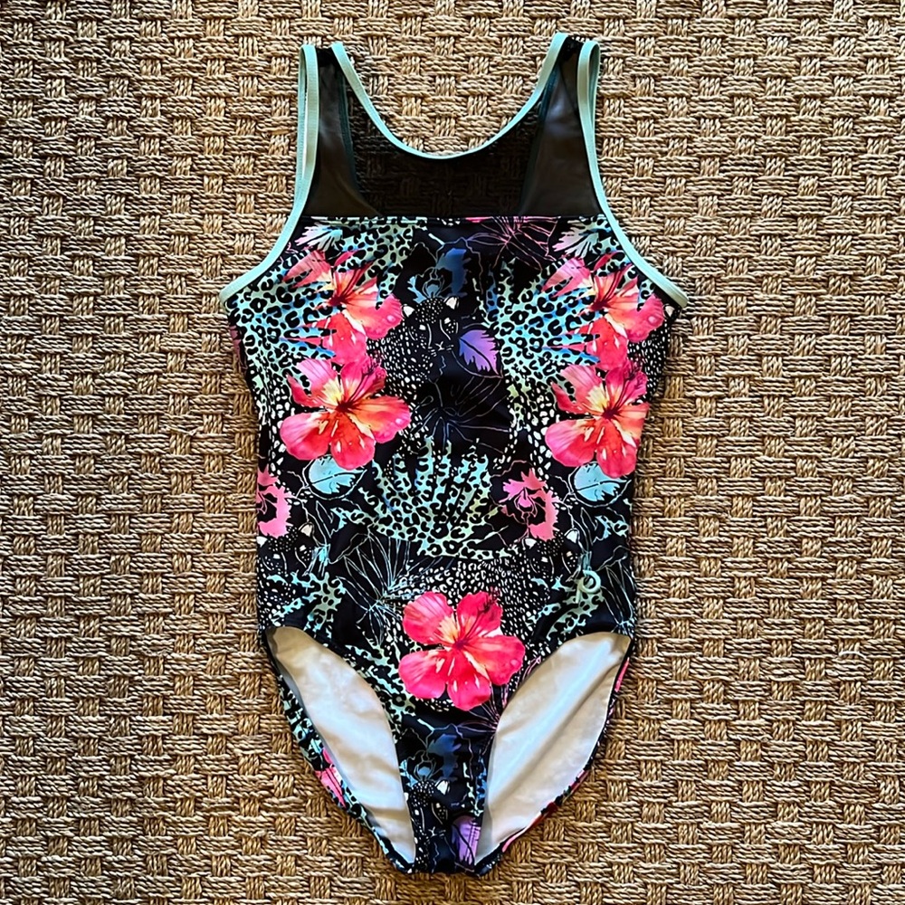 Plum Practicewear Floral Mesh Leotard